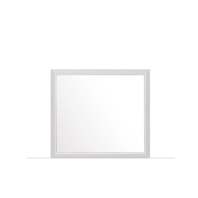 HomeRoots 35" White Framed Dresser Mirror - 39' X '35' X '1