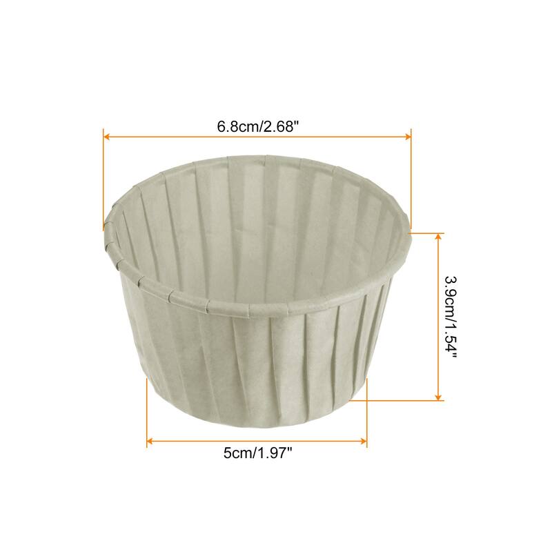 100Pcs Cupcake Baking Cups 3.5oz Standard Size Paper Cupcake Liners - Grey