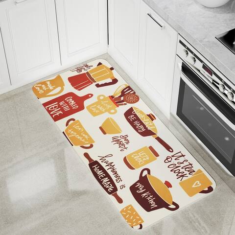 Ray Star PVC Foam Kitchen Mat (Cooking Time)