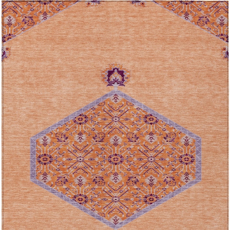 HomeRoots Oriental Traditional Rectangle Outdoor Rug