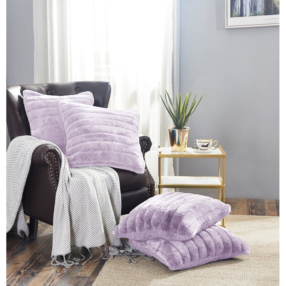 Supermink Soft Solid Throw Pillow Covers Set of 4, NO INSERT