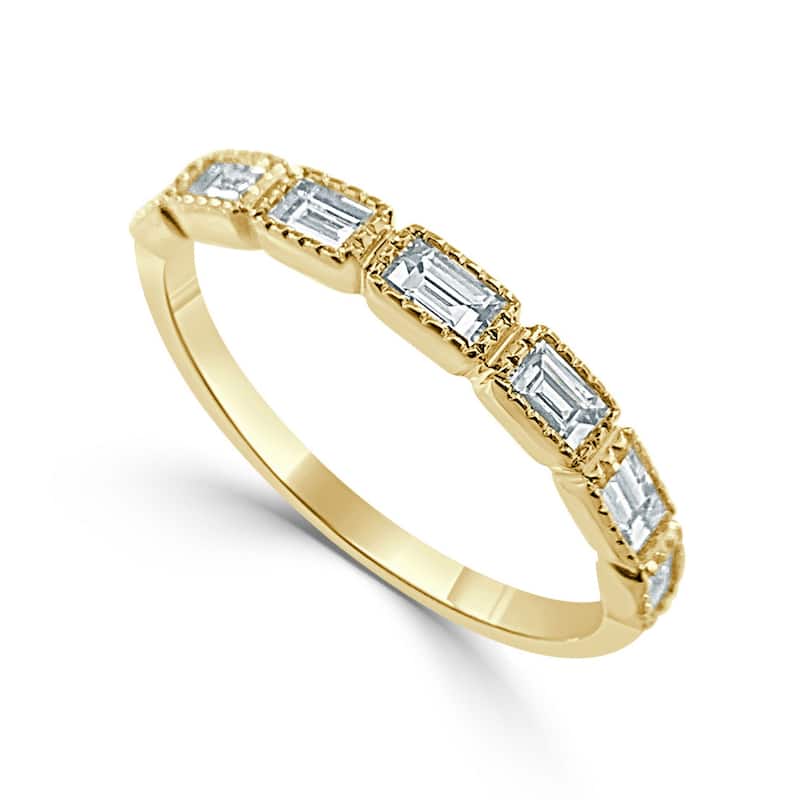 Joelle Collection Diamond Baguette Band Ring 14K Gold 1/2 CT TDW