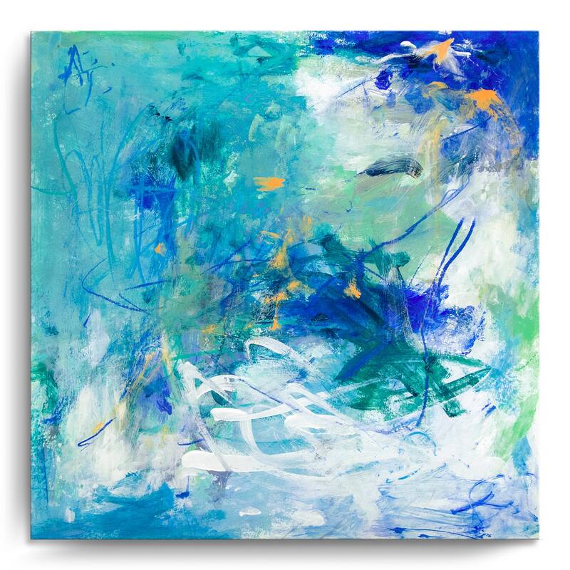 Blue Lagoon' Abstract Canvas Wall Art by Patricia Schwimmer