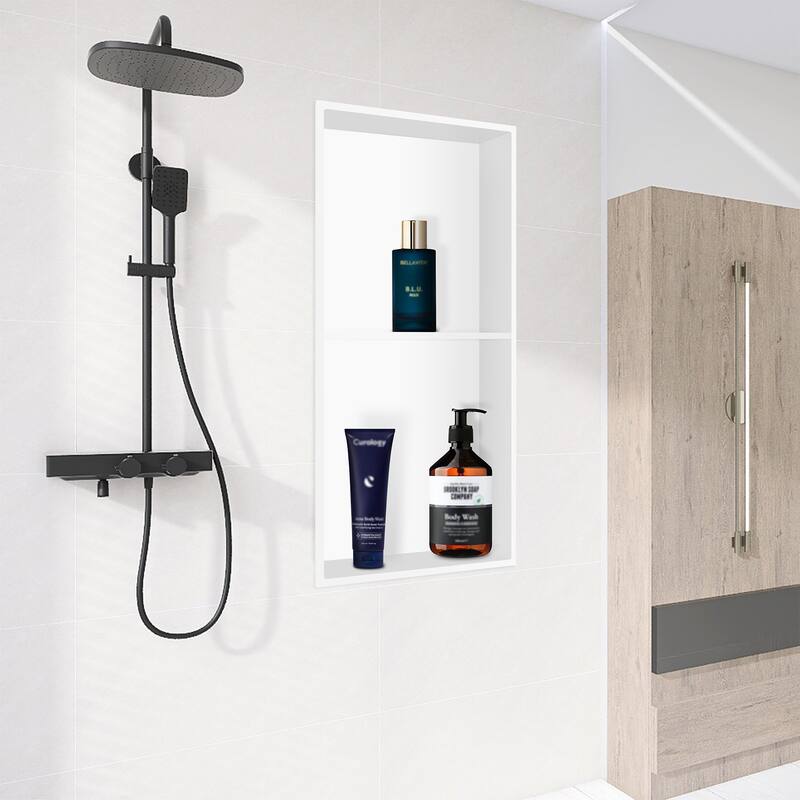 WIZ 12-inch W x 24-inch H x 4-inch D Stainless Steel Shower Niche