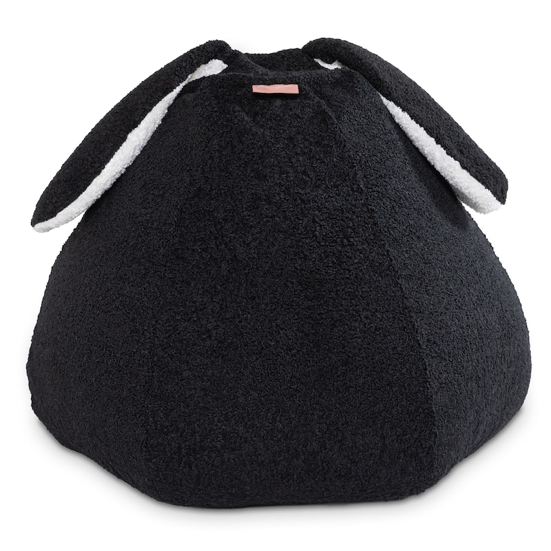 Raven-Symoné Home HopSeat Bunny - Oval Shaped Large Bean Bag Chair with Ears, Ultra Soft Shearling