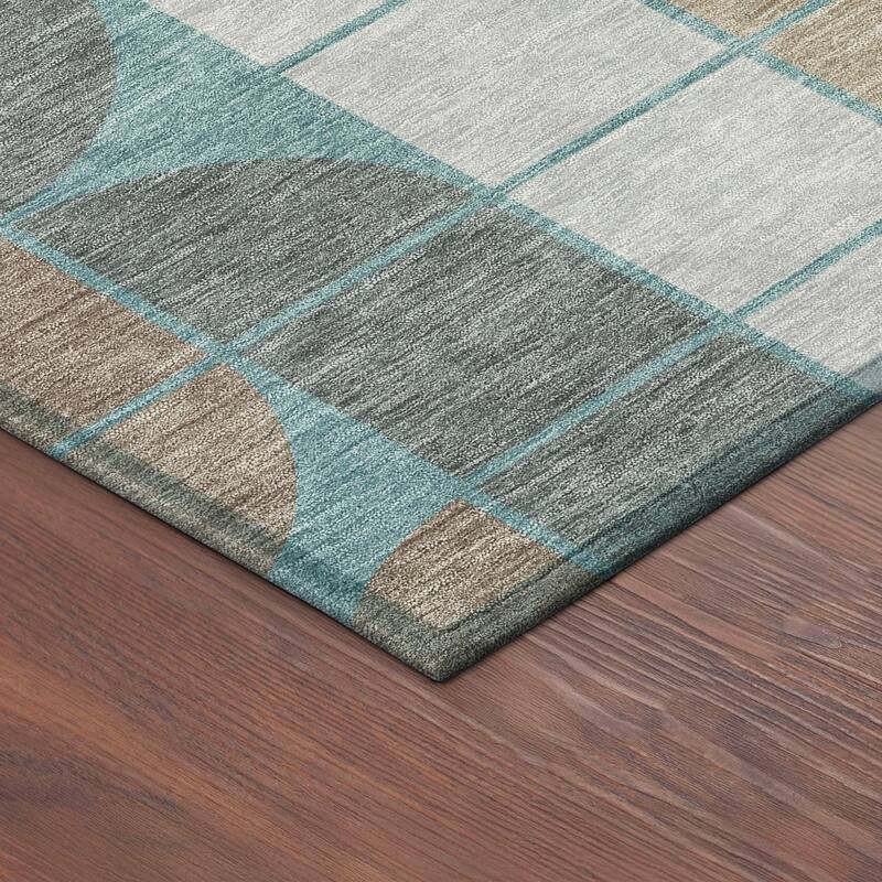 Machine Washable Indoor/ Outdoor Modern Finch Chantille Rug