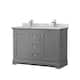 Option Dark Gray / White Carrara Marble Top / Polished