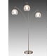 preview thumbnail 2 of 2, Zucca 3-Arch LED Floor Lamp with Dimmer, 83"H, Brushed Steel - 83