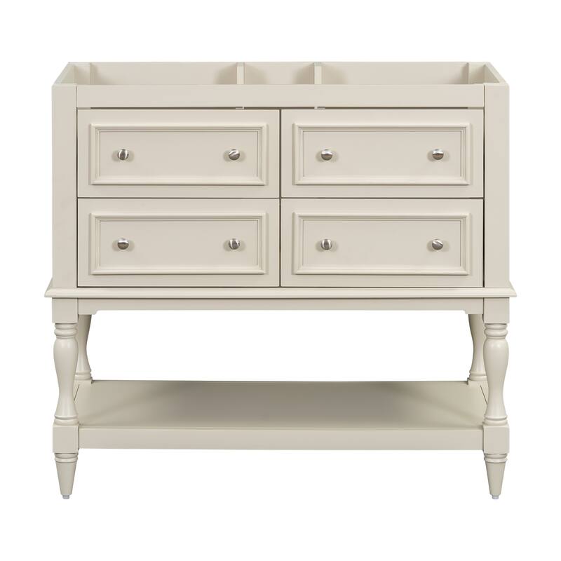 Bathroom Vanity Cabinet Free Standing Vanity Set with 4 Drawers