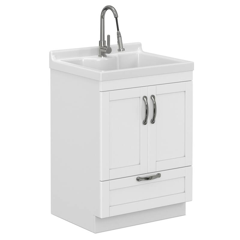 WYNDENHALL Janine Transitional ABS Utility Sink & Cabinet