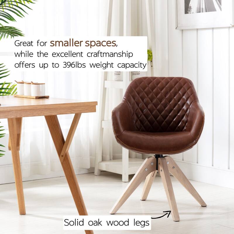 Modern Home Office Swivel Desk Chair Fabric Accent Chair