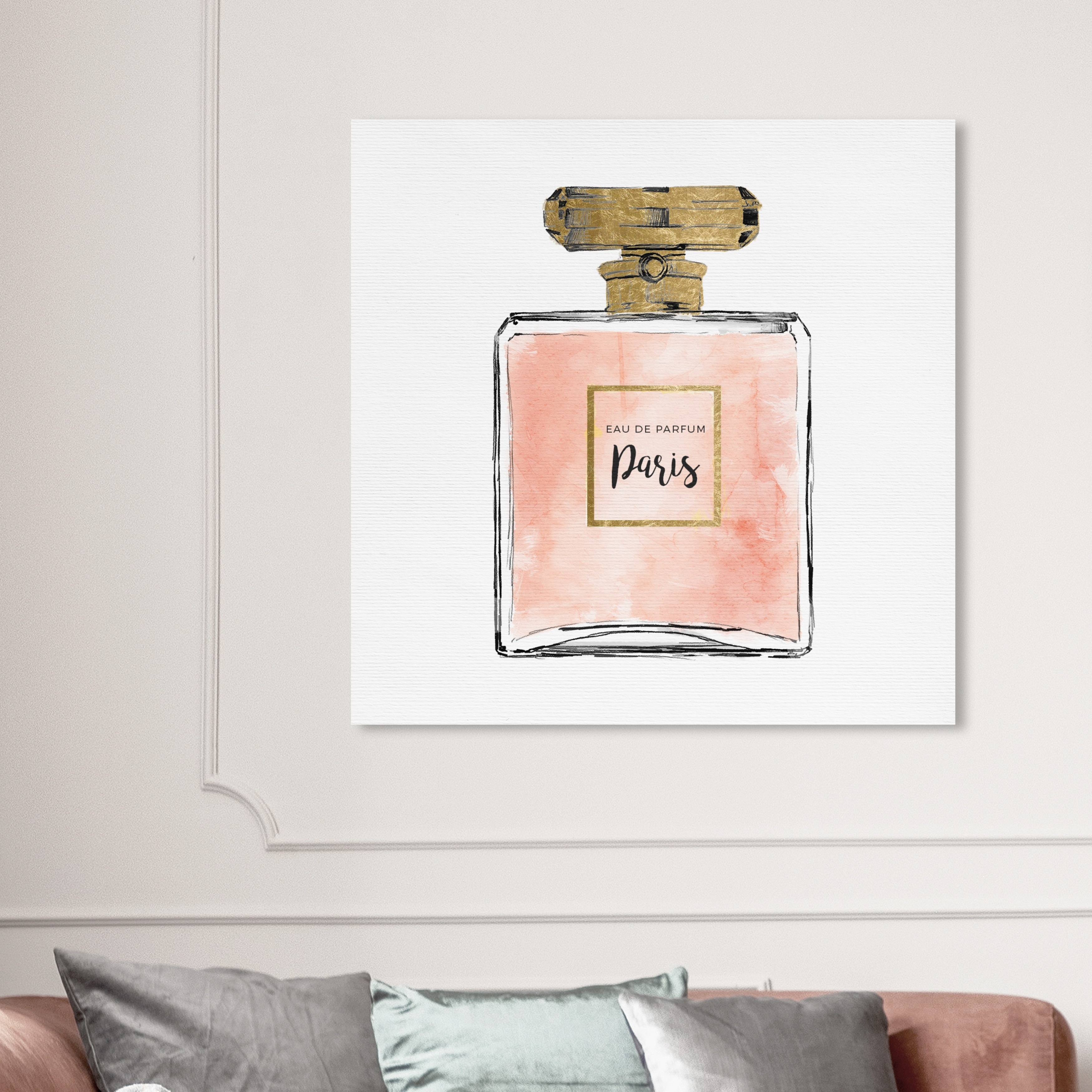 Oliver Gal 'Golden Perfume Collection' Glam Pink Wall Art Canvas Print -  Bed Bath & Beyond - 33075269