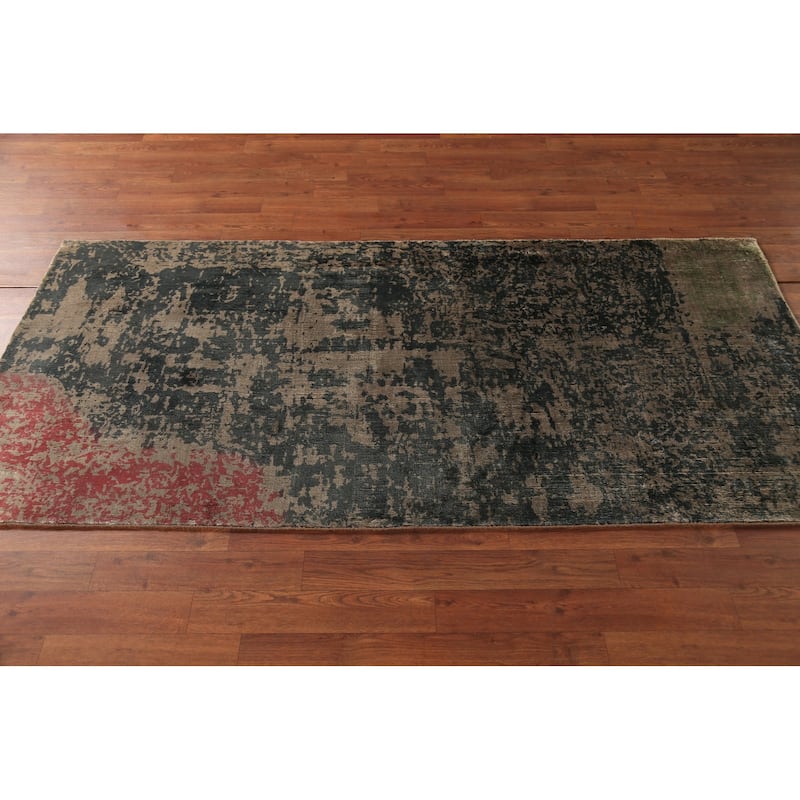 Abstract Contemporary Foyer Rug Hand-Knotted Wool Carpet - 3'0"x 6'5"