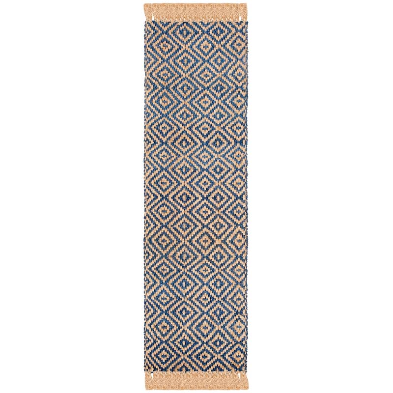 SAFAVIEH Handmade Natural Fiber Jaeda Diamond Jute Tassel Rug