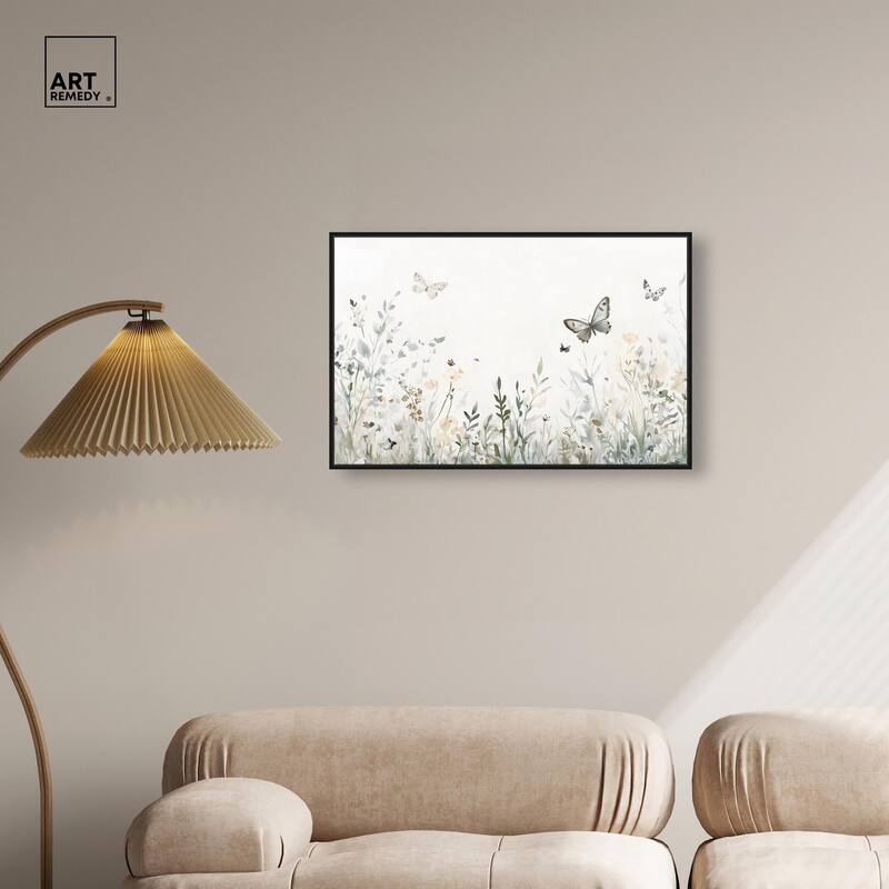 Butterfly Field Canvas by Art Remedy