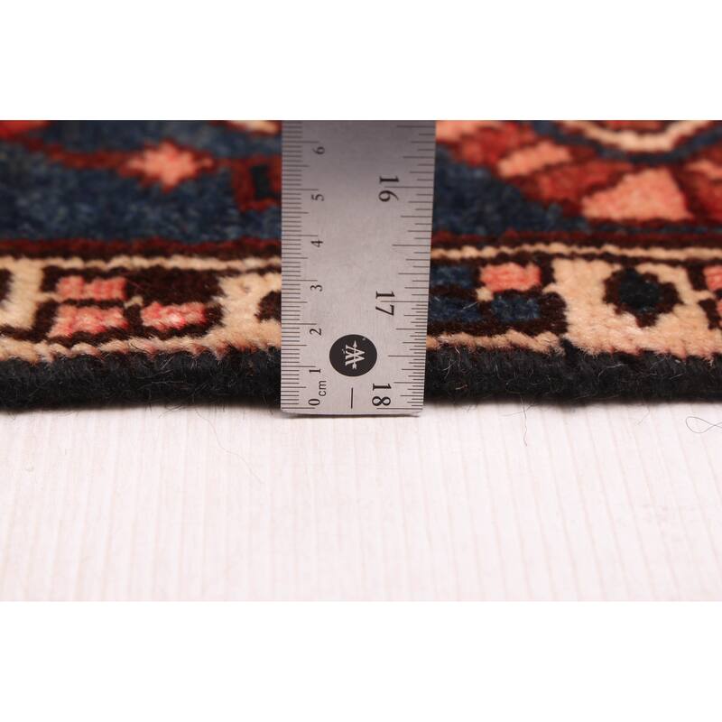 ECARPETGALLERY Hand-knotted Kayseri Vintage Dark Navy, Red Wool Rug - 4'9 x 6'8