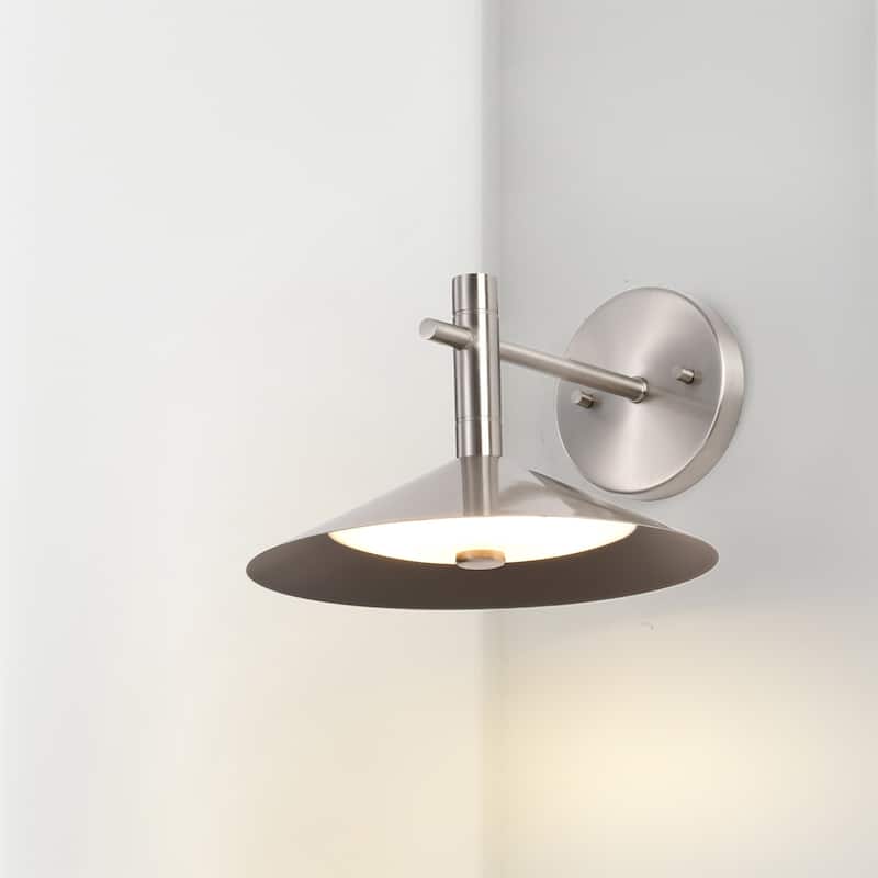 Corrine 10 Inch LED Wall Sconce Brushed Nickel 3K/4K/5K CCT Selectable - Brushed Nickel