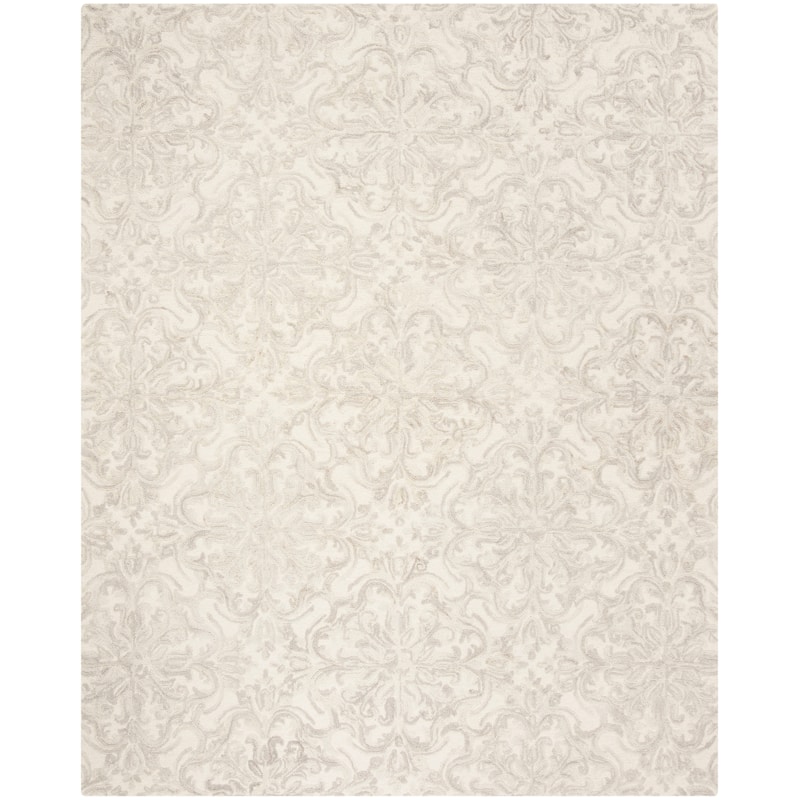 SAFAVIEH Handmade Blossom Letty Modern Floral Wool Rug - 10' x 14' - Ivory/Grey