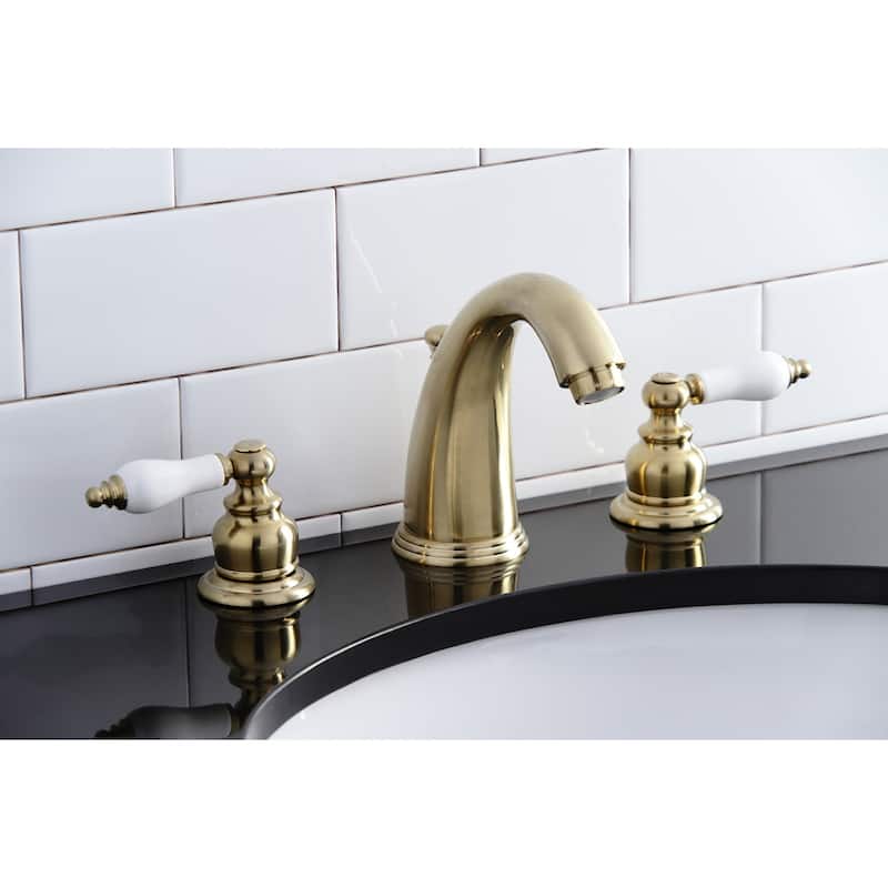 Kingston Brass Victorian Deck Mount Widespread Bathroom Faucet