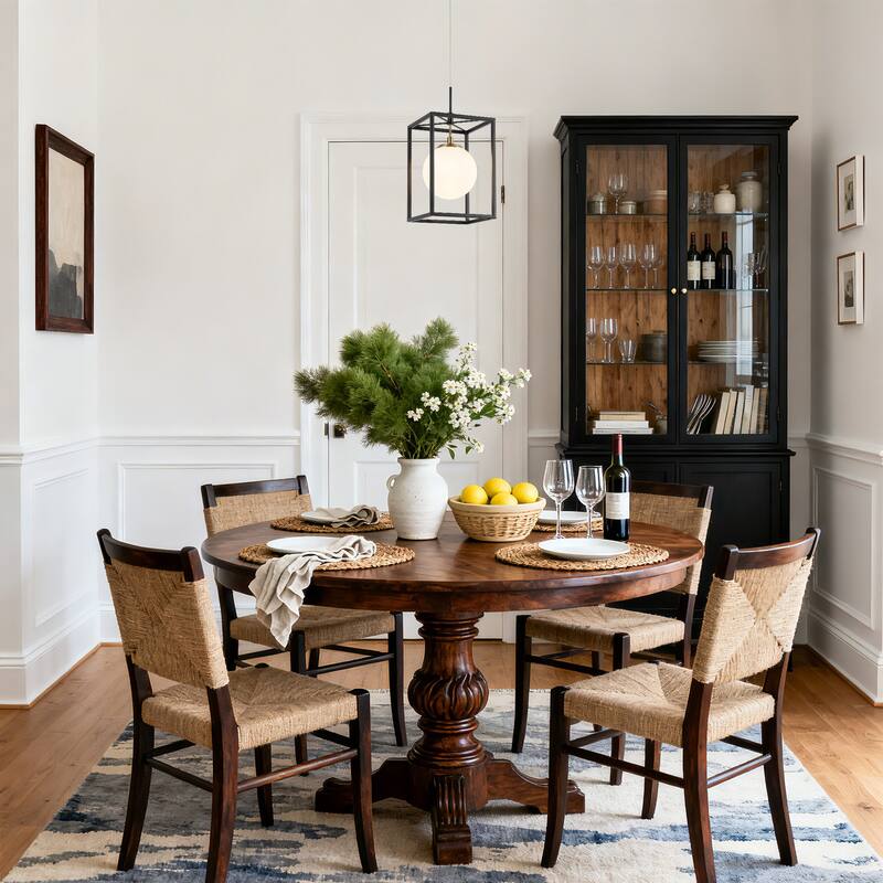 1-Light Modern Globe Glass LED Pendant Lights Kitchen Island Lights for Dining Room