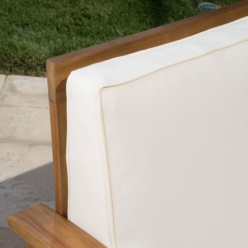 Perla Outdoor Acacia Wood Club Chair (Set of 2) by Christopher Knight Home