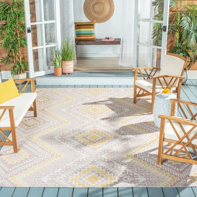 SAFAVIEH Courtyard Einat Indoor/ Outdoor Waterproof Patio Backyard Rug