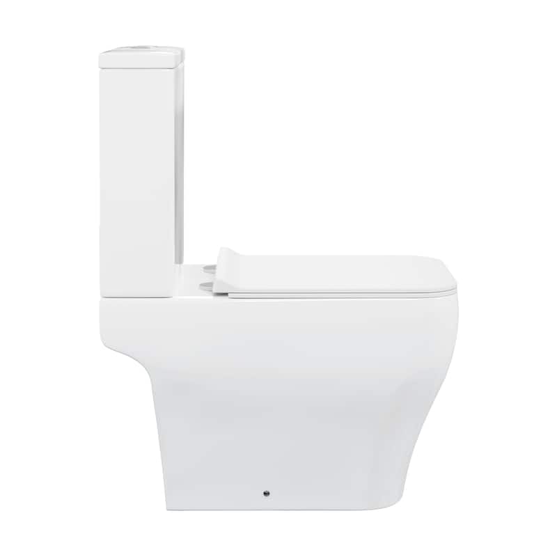 Nadar Two-Piece Square Toilet Dual-Flush 1.1/1.6 gpf - 25.59" x 14.171" 31.5"