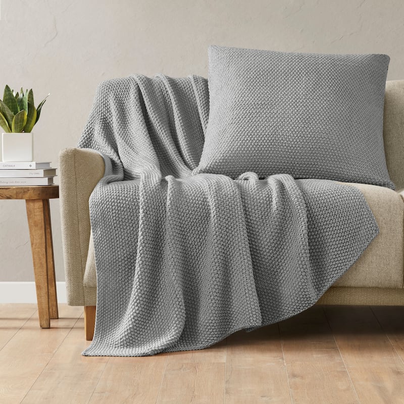 INK+IVY Bree Knit Euro Pillow Cover