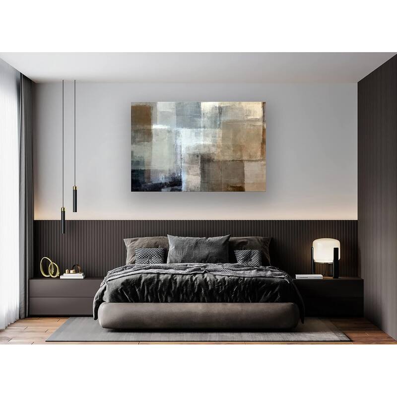 Abstract Wall Art Print Paintings Grey and Brown