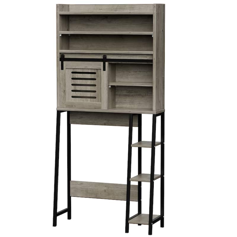 Over The Toilet Storage Cabinet – Farmhouse Storage Cabinet With Sliding Door