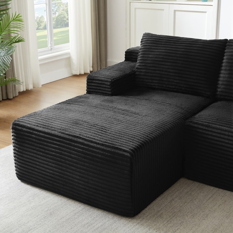 96.1" Modern L-Shaped Cloud Sectional Sofa, No Assembly Required
