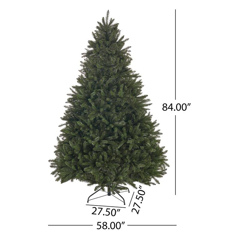 Norway Spruce 7-foot Artificial Christmas Tree by Christopher Knight home - 58.00" L x 58.00" W x 84.00" H