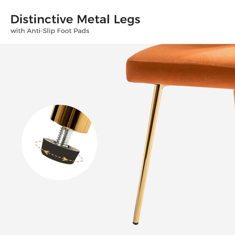 Aruna Accent Chair with Metal Legs 20''W X 19.5 ''D X 29''H by HULALA HOME