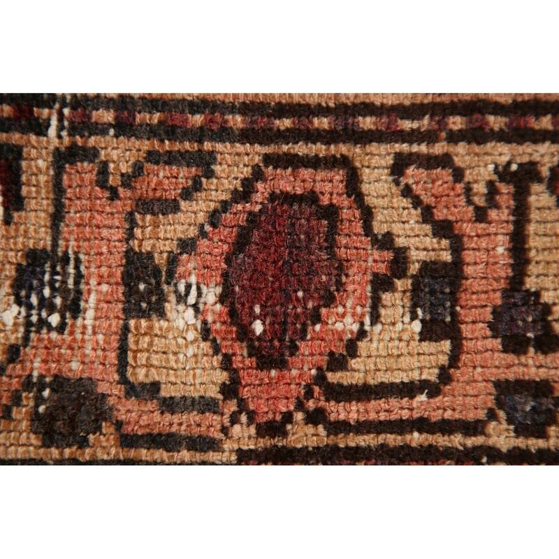 Hand Knotted Oriental 100% Wool Carpet Traditional Geometric Oranges & Rust Bakhtiari Area Rug - 4' 10'' X 3' 1''