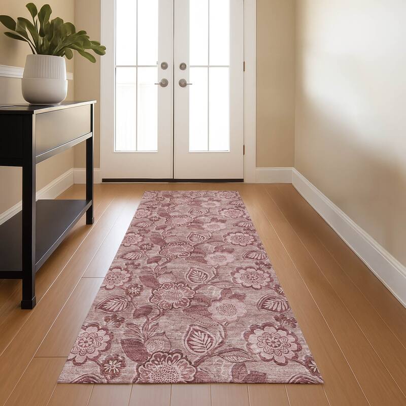 Premium Washable Super Soft Traditional Mayfield Rug - Blush - 2'3" x 7'6"