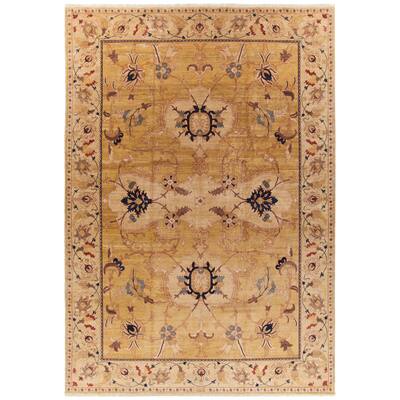 SAFAVIEH Couture Hand-knotted Peshawar Sossia Traditional Oriental Vegetable Dye Wool Rug with Fringe