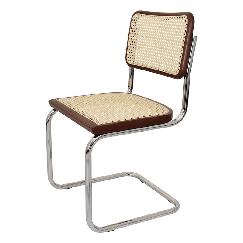 Breuer Chair Company Marcel Breuer Cesca Cane Cantilever Side Chair w/ Chrome Steel Frame (Various Wood & Cane Colors)
