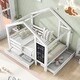 preview thumbnail 5 of 18, Twin Size House Bed with Blackboard and Drawers,Two assembly options