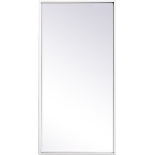Elegant Lighting Eternity 28" x 14" Rectangular Beveled Metal Framed