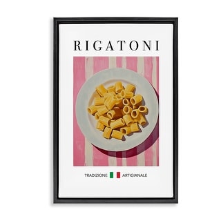 Stupell Traditional Rigatoni Pasta Framed Floater Canvas Wall Art Design By Andreas Magnusson - Bed Bath & Beyond - 43022864