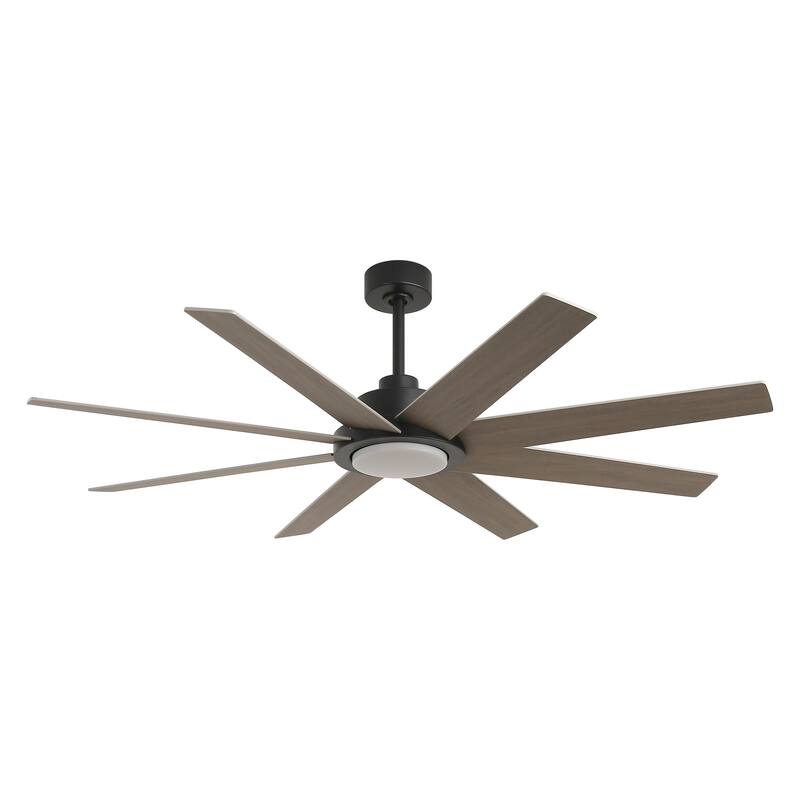 60" Farmhouse Large Windmill Dimmable Ceiling Fan with Light and Remote