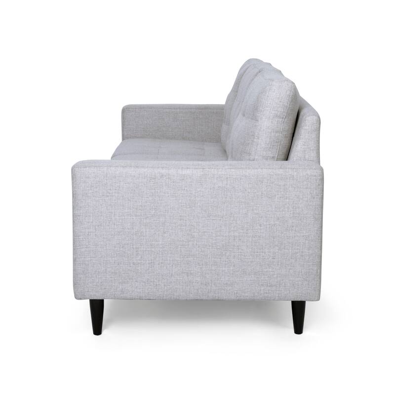 Contemporary Tufted 3-Seater Sofa with Square Arms