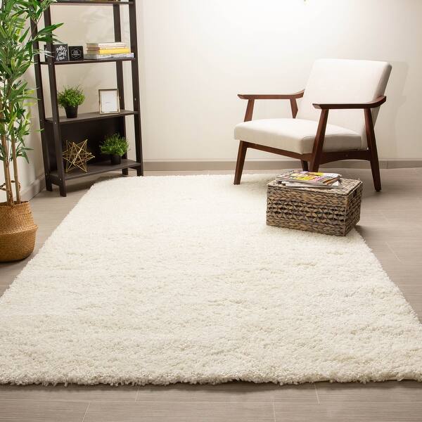 Shop Machine Woven Cozy Solid Shag Rug 3 Feet 3 Inches X 5 Feet 3