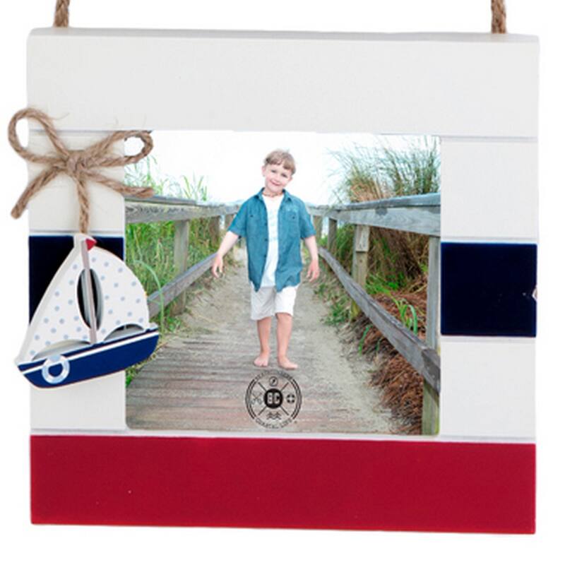 4"x 6"Hanging 21.5L" Red White and Blue Patriotic 4x6 4th of July Frame 3 Piece Picture Frame