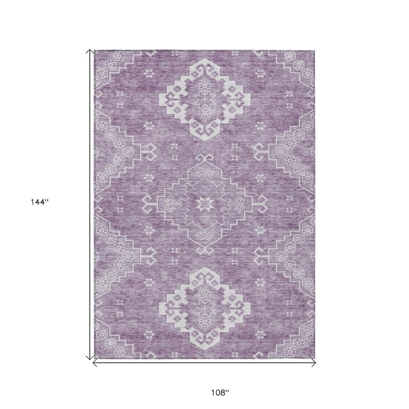 HomeRoots Medallion Traditional Rectangle Outdoor Rug