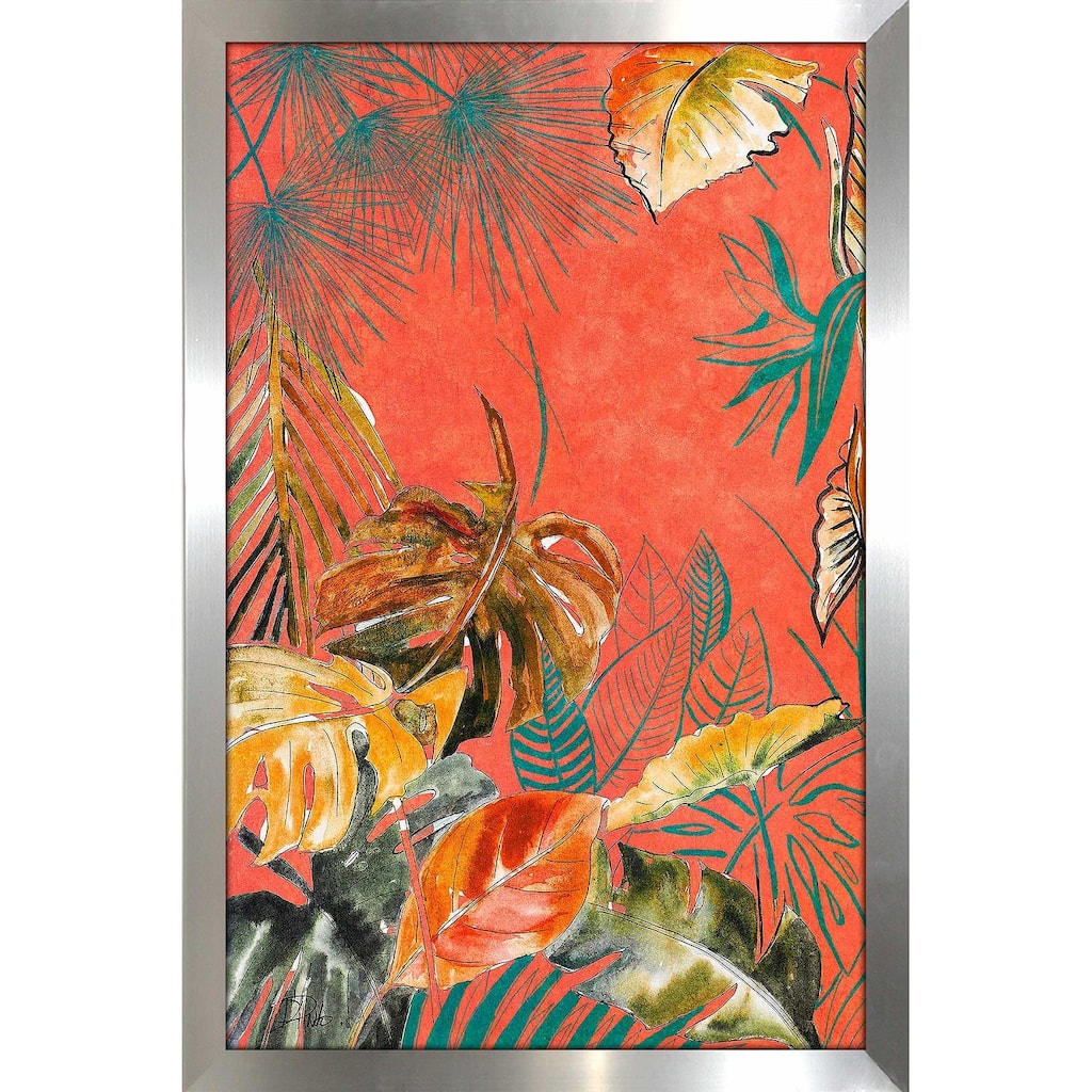 "Orange Palm Selva II (Vertical)" Print on Acrylic