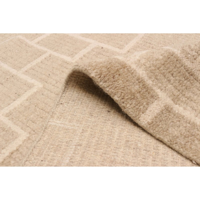 ECARPETGALLERY Hand-knotted Tangier Tan Wool Rug - 5'1 x 7'10