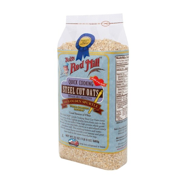 Bob's Red Mill Quick Cooking Steel Cut Oats - 22 oz - Case of 4
