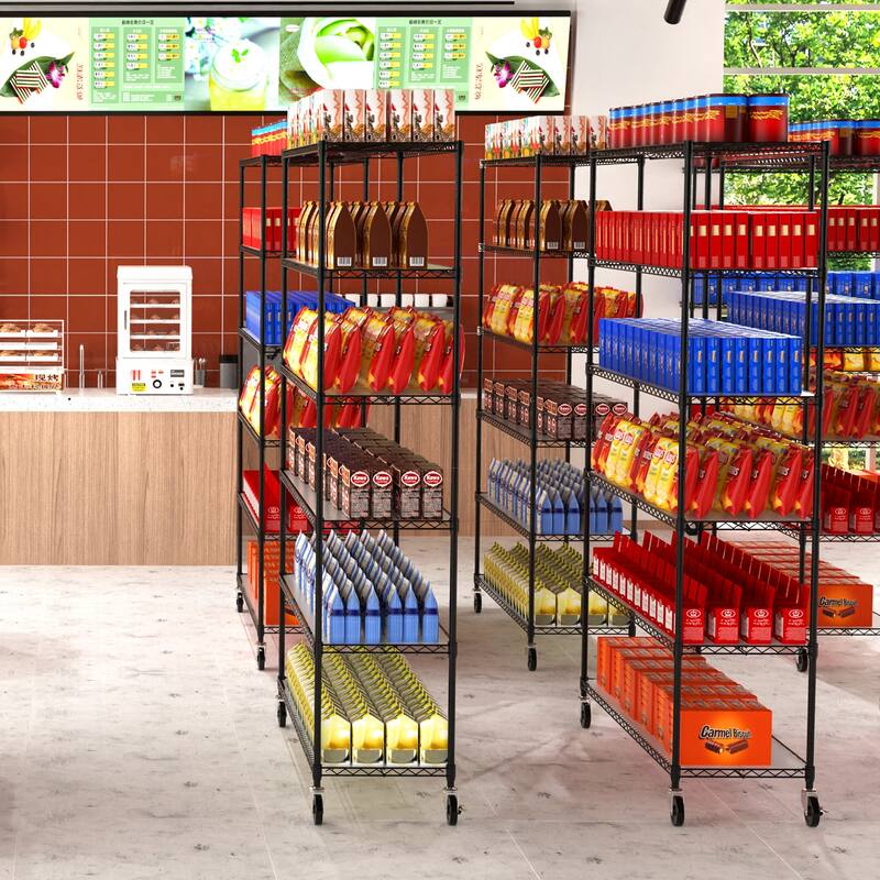 5 Tier metal storage rack with lining