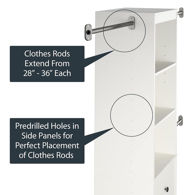 Systembuild Evolution Bodwell Closet Storage Organizer